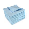 Monarch Waffle Microfiber Cloths - 16 x 16 - Blue 12 Pack, 12PK M915104B